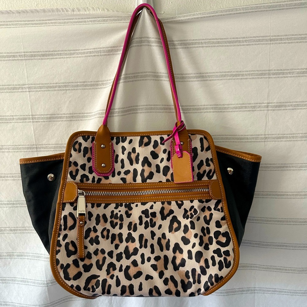 Rafe New York - Leopard print bag with pink accents